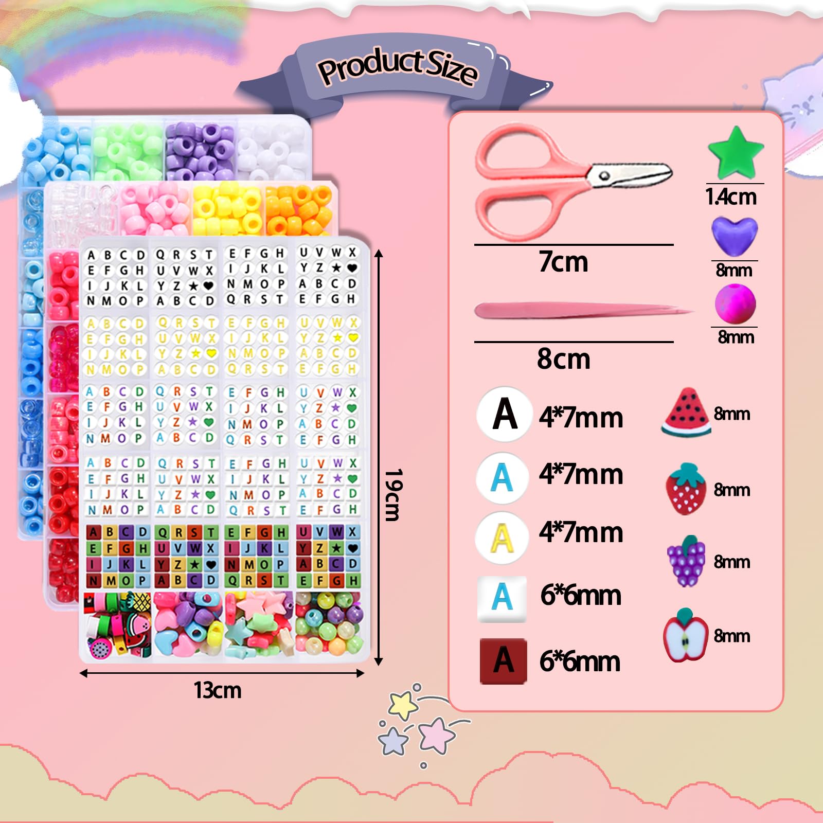 Amazon | AIXPROBEAD ポニービーズブレスレット製作キット 48色